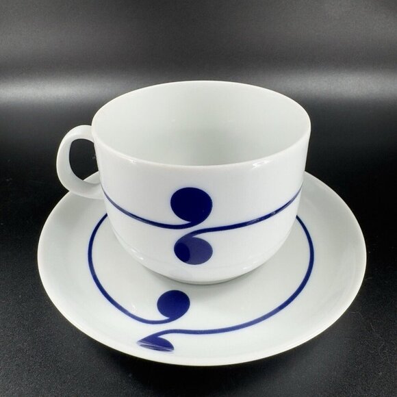 Vintage Arzberg Colon Blue Cup And Saucer Set Porcelain Made In Germany VTG - Picture 12 of 12